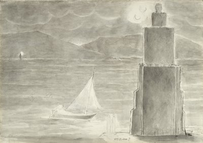 Dante and Virgil on the Edge of the Stygian Pool, illustration to the Divine Comedy by Dante Alighieri, 1824-27 by William Blake